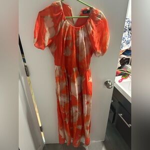 Simply Vera Vera Wang Orange and White Dress